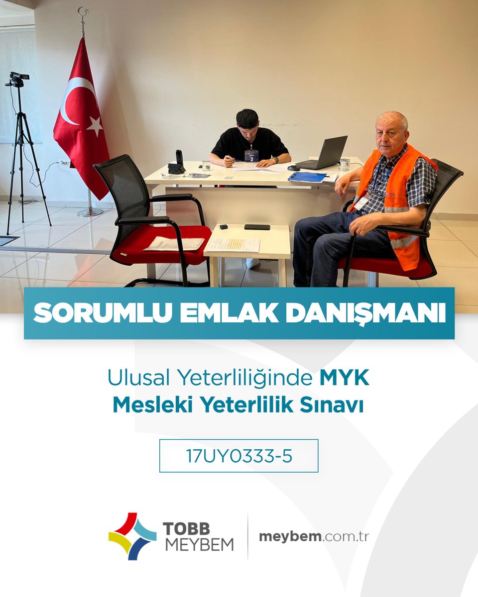 TOBBMeybem's tweet photo. 📍 Bolu Ticaret ve Sanayi Odası iş birliğinde, 17UY0333-5 Sorumlu Emlak Danışmanı Seviye 5 Ulusal Yeterliliği kapsamında gerçekleştirilen MYK Mesleki Yeterlilik Sınavı başarıyla tamamlandı.

#TOBBMEYBEM #MYK #MeslekiYeterlilik #BoluTSO #SorumluEmlakDanışmanı #Belgelendirme https://t.co/0vfEQvMvBT