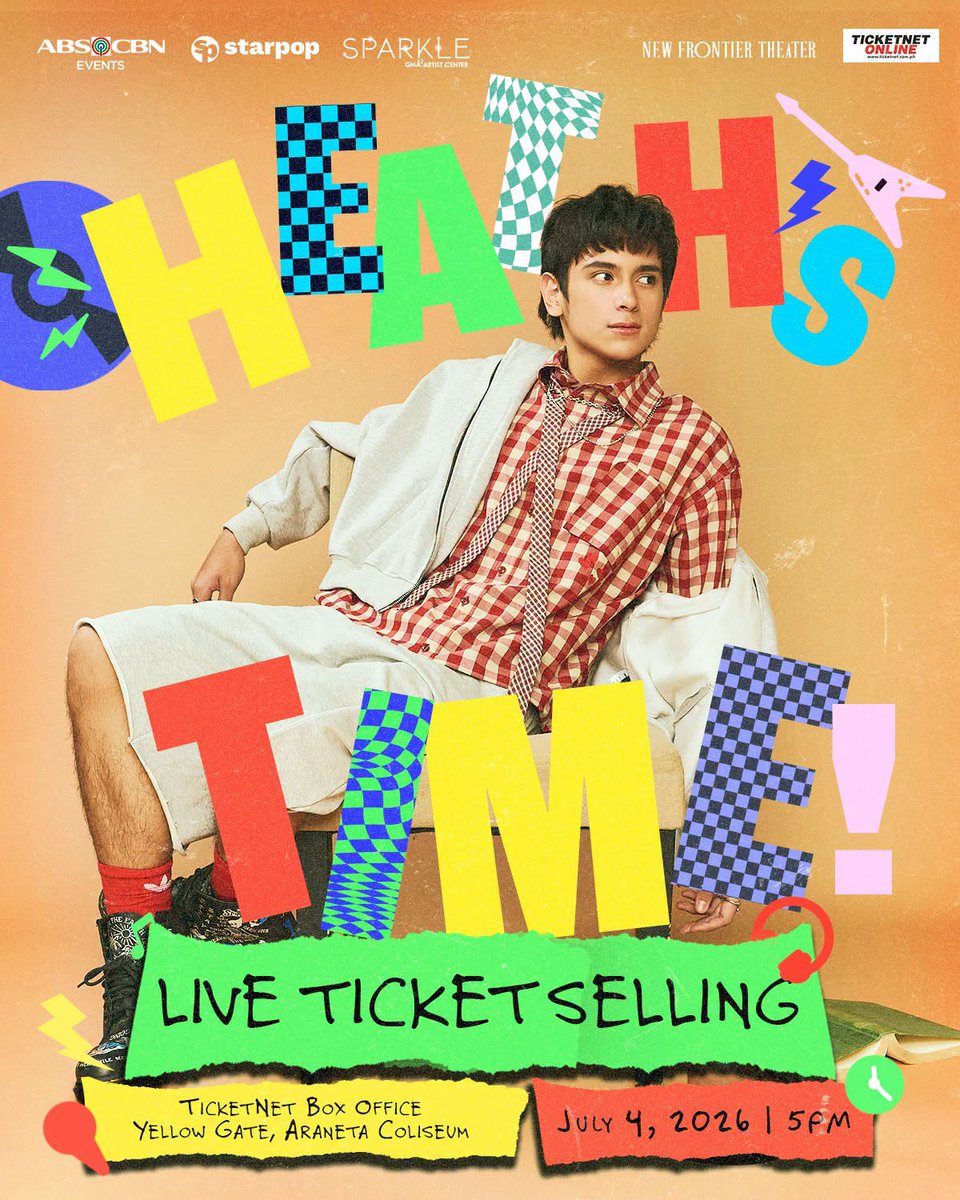 PaPiPh50823's tweet photo. 📣 #HeathsTime Live Ticket Selling⚠️

🗓️ July 4 | 5PM
📍 TicketNetPH Box Office · Yellow Gate, Araneta Coliseum
🎟️ https://t.co/ewXurYssxg 

See you this Saturday! 😍💙

#HeathJornales #Sparkle #ABSCBNEvents #StarPopPH https://t.co/KO99Pa8nsY