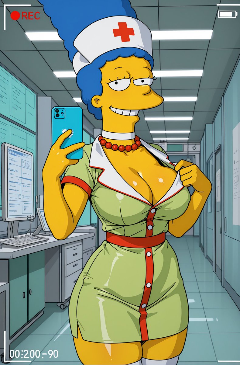 FelipeG62370813's tweet photo. Nurse Marge Simpson 💛💛💛 https://t.co/JFad985vOx