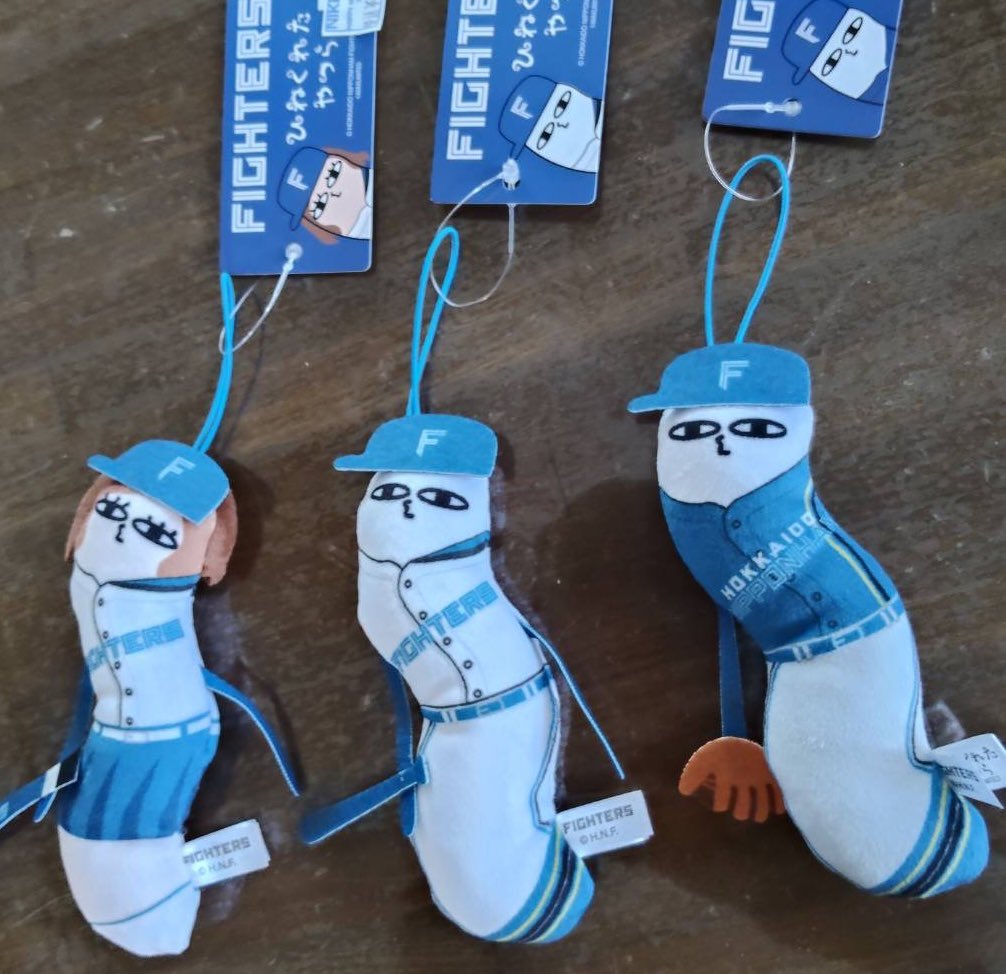 hamuters's tweet photo. ひねくれたやつら3人買ってもらった💙
ビジターとホームの他にファイターズ女子🤣
この表情たまらん🥰 https://t.co/eFbiu0idIh