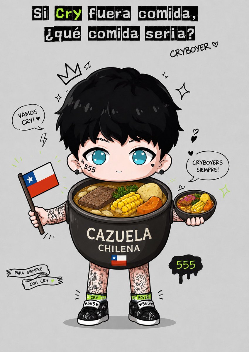 Maxielvaleria3's tweet photo. La cazuela tambien es una comida tipica chilena @xCryboy
#CryVersionComida https://t.co/hm5mxw3DBi