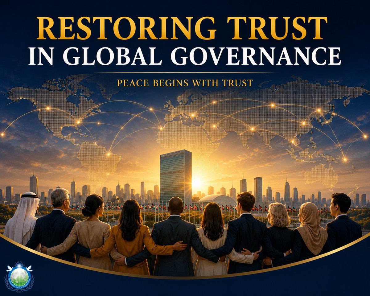 UPF_Intl's tweet photo. Restoring trust is essential to restoring peace.

As the World Peace Forum opens in Beijing, UPF highlights the importance of ethical leadership, responsible governance, and dialogue in strengthening global cooperation ahead of UNGA81.

Learn more: https://t.co/tlmWCAsFHZ

#GlobalGovernance #UNGA81 #SDG16 #Peacebuilding #UPF #AmbassadorsForPeace