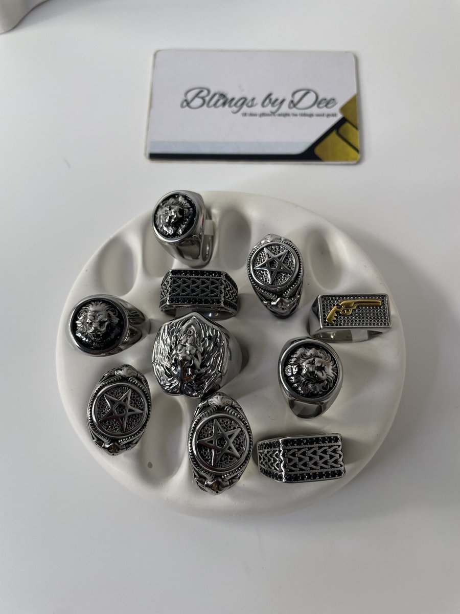 BlingsbyDee's tweet photo. category: gothic male rings 🔥
N5,500 each https://t.co/4UYxSZnhhZ