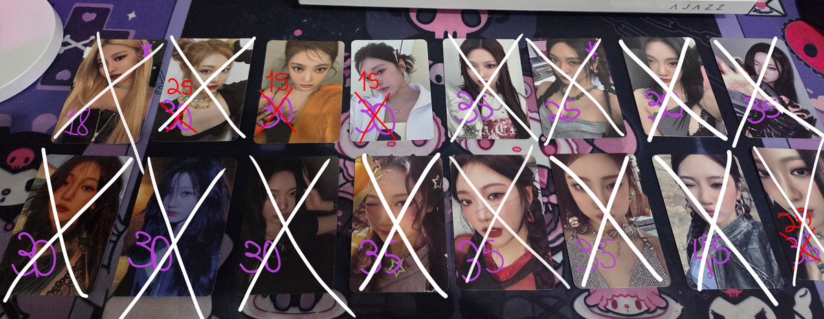 Lilyning__'s tweet photo. – BIG DROP NINGNING ! 🪷 

• Valor na imagem + Frete fixo (14)
• cards marcados com * estão avariados mas ja estão com o valor descontado
• Prazo de envio de 3 semanas (envios feitos aos sábados)
• VALORES MODIFICADOS!!!
• RESERVO!!

📎 Vendo Venda Drop Aespa Ningning https://t.co/esAaopzY3F
