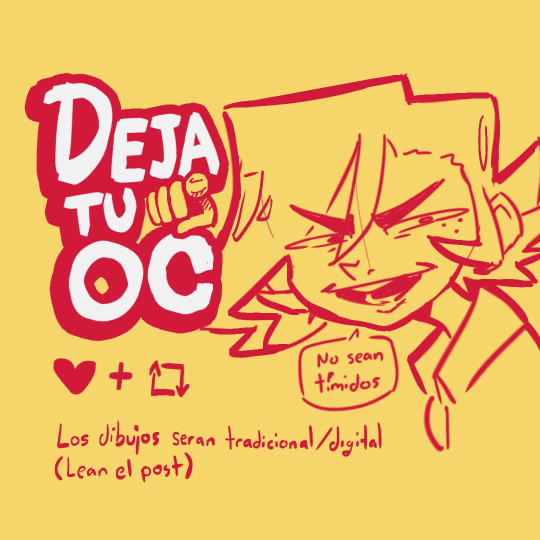 ArtBrizt's tweet photo. Deja tu OC y lo dibujaré 🗣️
Compartán referencias pls! 

Woa a hacer esto este fin de semana (quiero practicar y tendré algo de tiempo)
Probablemente serán solo bocetos en tradicional, pero veré si me animo en digital.

Le daré prioridad a #SupremosAntagonistas tmb cuz I love ya https://t.co/sad8yfwcTJ