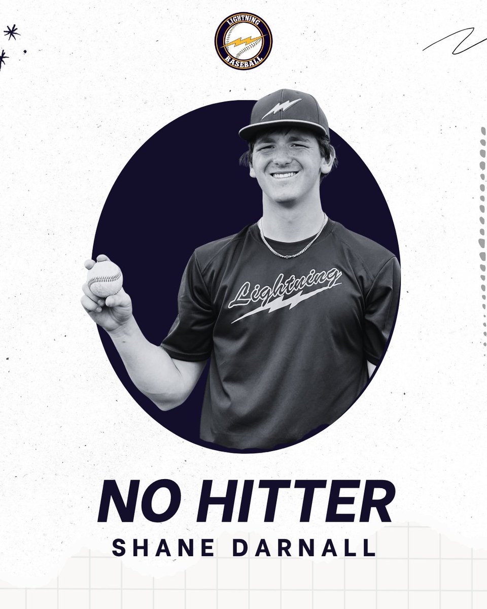 BoltzBaseball's tweet photo. 🚨 NO-HITTER! 🚨 Lightning 18U's Shane Darnall tossed a complete-game no-hitter today at the Cheyenne Post 6 Mark Robért Classic at Powers Field in Cheyenne, WY. 89 pitches. Congratulations, Shane! ⚡️ #GetBetterWithUs https://t.co/rJfmAi5id8