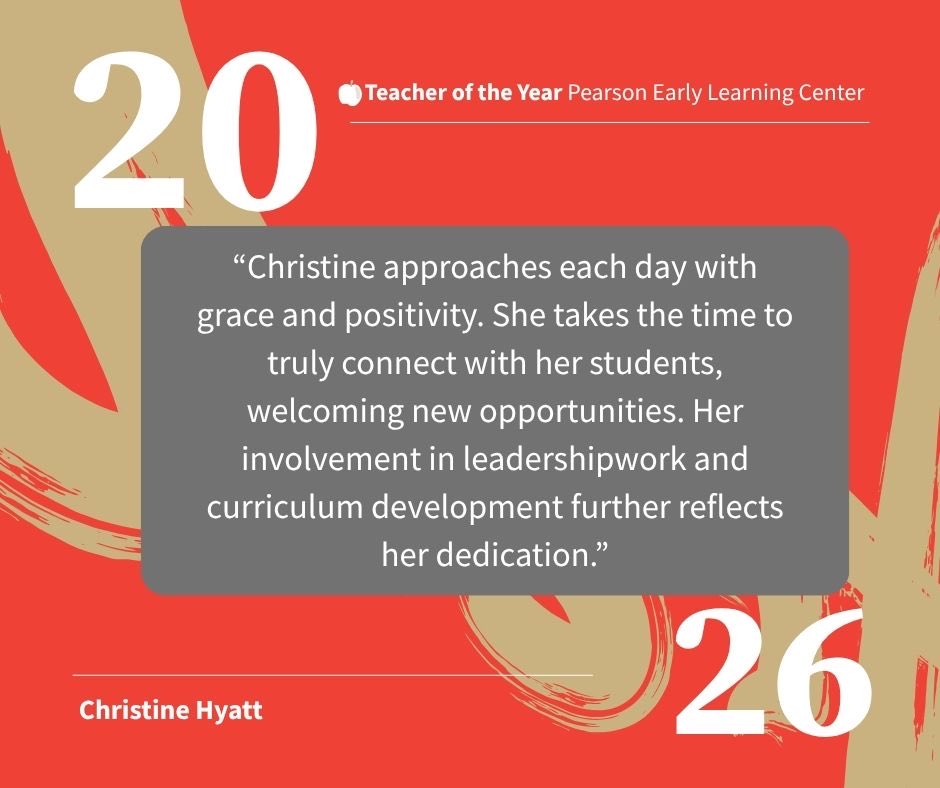 ShakopeeSchools's tweet photo. #ShakopeeSchools’ littlest learners deserve the biggest champions. Congratulations to Pearson Early Learning Center’s staff-voted Teacher of the Year, Christine Hyatt! #sabercubs #saberpride #fridayvibes https://t.co/rj3qiz71Qs