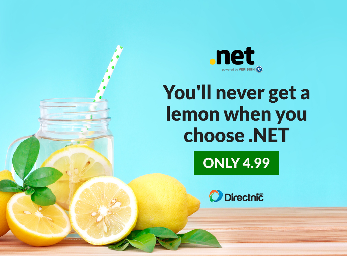 Directnic's tweet photo. With a .NET, every pick is the sweet one.🍋

Get yours today for $4.99 at https://t.co/xvS68vbEXS https://t.co/iV52GDTg6j