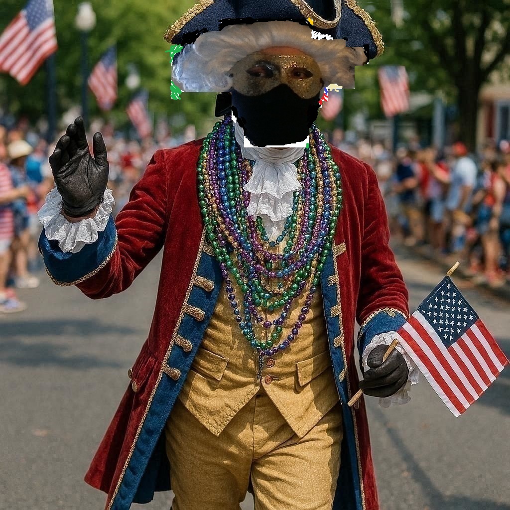 sposato's tweet photo. Philadelphia's 4th July parade today was cancelled due to the extreme heat. Hope they can reschedule when it's not as hot. Mine is tomorrow, so I must ring for a lift. I'm bringing this, and I'll probably have to explain it to this person. I don't have to bring up floof, however. https://t.co/RA10BOA6eJ