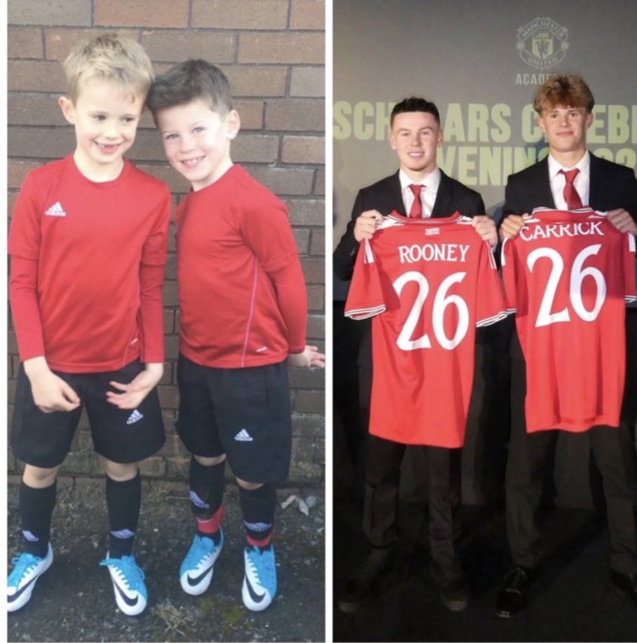 RedYouthUnited's tweet photo. Manchester United 2026/27 scholarship intake had their signing day today

Kai Rooney, Jacey Carrick, Gazik Ibragimov, Edson Dejonge-Seiros, Harlem McLaughlin, Pharell Silvester, Connor Laurie, and Jaume Camacho all confirmed to sign 

#MUFC #MUAcademy https://t.co/iv8PWGVhk6