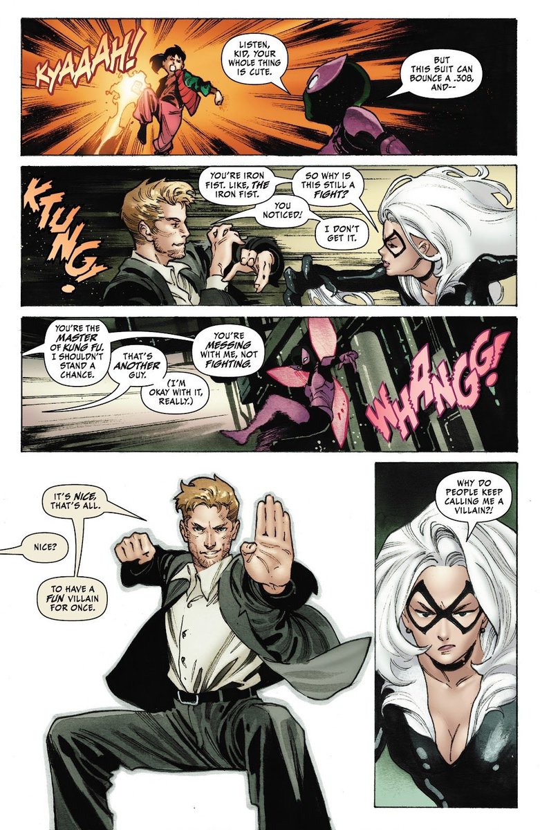 buck_Comx's tweet photo. @RockerMike1 @ReignOfPride Kinda been there done that. Felicia’s books almost always have characters from other lines like every other issue. 

I wouldn’t doubt it if she sleeps with the guy later either lmao Felicia’s going for the east coast atp with 15 BODIES under her belt 💀 https://t.co/ZEmAuxMmLr