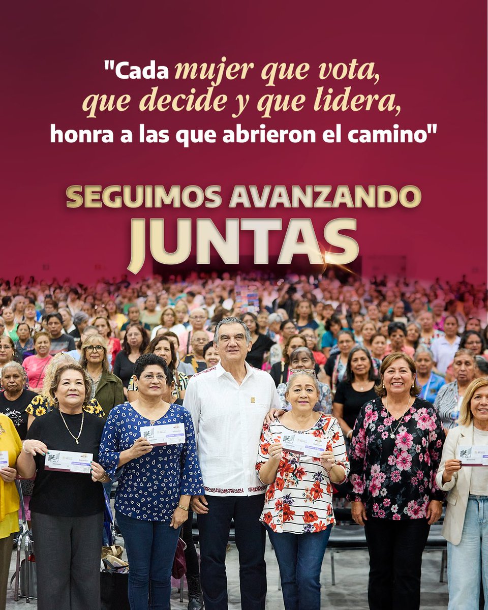 Dr_AVillarreal's tweet photo. Hoy conmemoramos el 71.º aniversario del #PrimerVoto de las #mujeres en una elección federal en México.

Un derecho que abrió el camino y que hoy nos permite ver a la primera mujer Presidenta de México al frente de nuestro país.

Sigamos construyendo un Tamaulipas con más igualdad y oportunidades para todas.