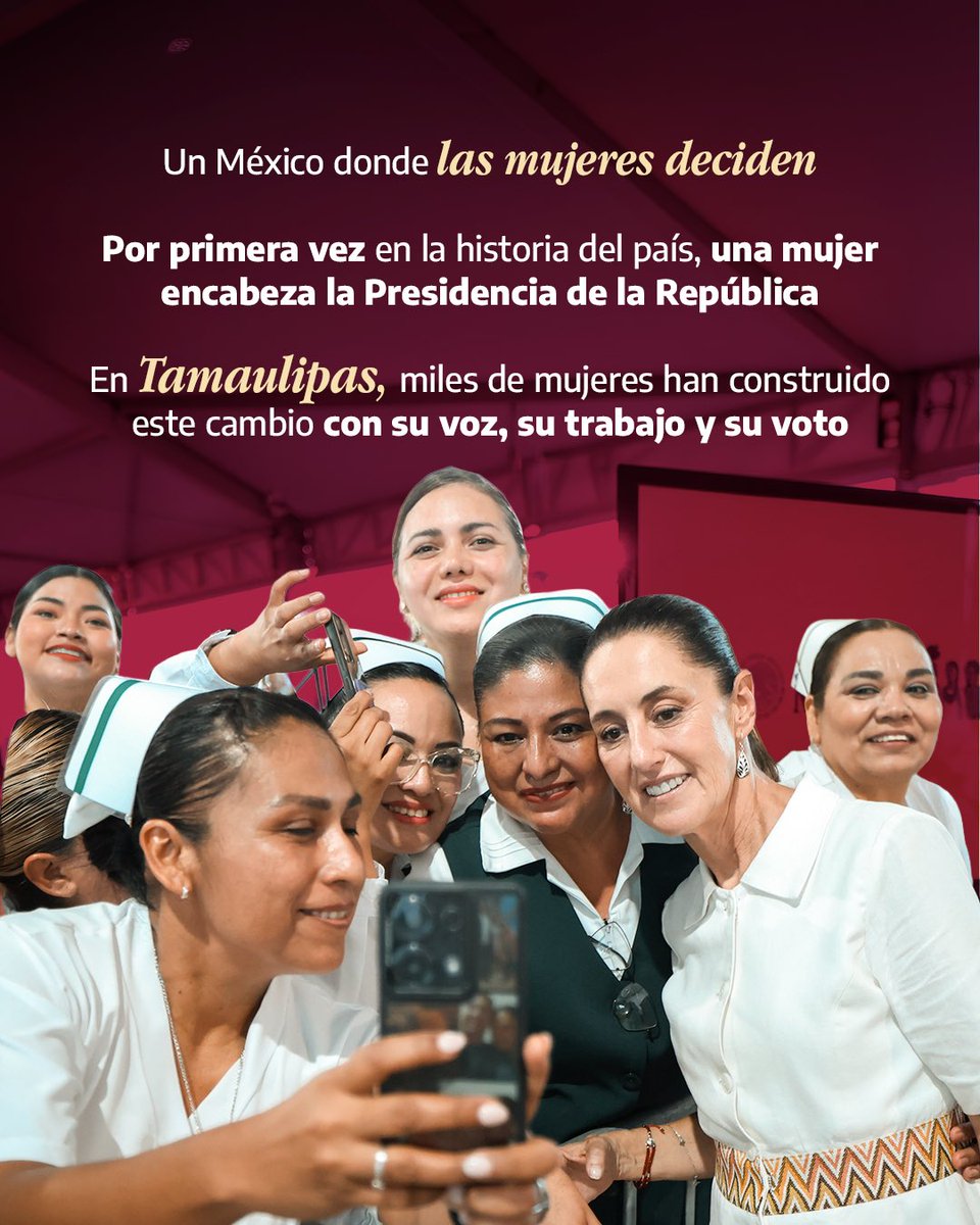 Dr_AVillarreal's tweet photo. Hoy conmemoramos el 71.º aniversario del #PrimerVoto de las #mujeres en una elección federal en México.

Un derecho que abrió el camino y que hoy nos permite ver a la primera mujer Presidenta de México al frente de nuestro país.

Sigamos construyendo un Tamaulipas con más igualdad y oportunidades para todas.