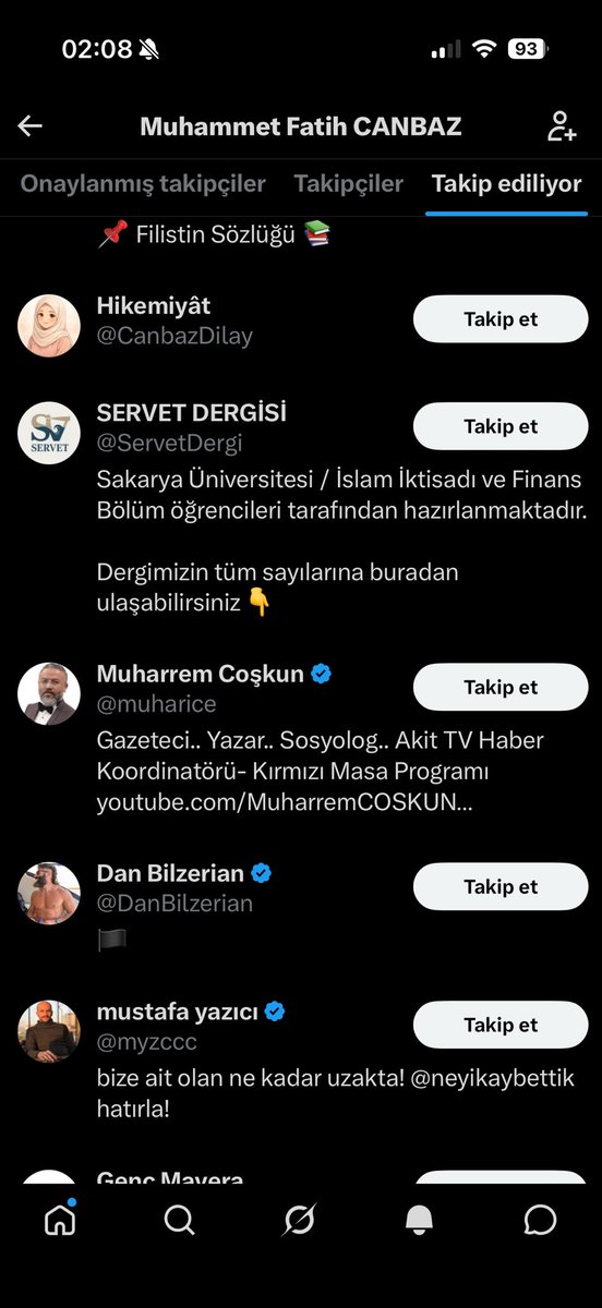 BosHumans's tweet photo. @mfcanbaz Daha neler takip ediyor bakın anlarsınız kafasını 😀😃 https://t.co/Y1gSBTt3EE