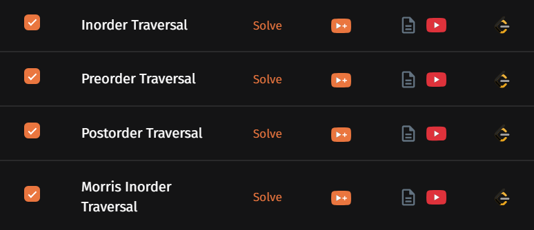 mightysimran's tweet photo. Day 33 #SDESheetChallenge

trees, day 1. 4 traversal methods, diff way to visit the same nodes. one of 'em barely uses any memory.

- inorder traversal
- preorder traversal
- postorder traversal
- morris inorder traversal

learnings and explanation in thread (1/9)
@takeUforward_ https://t.co/niRsCM4VuI