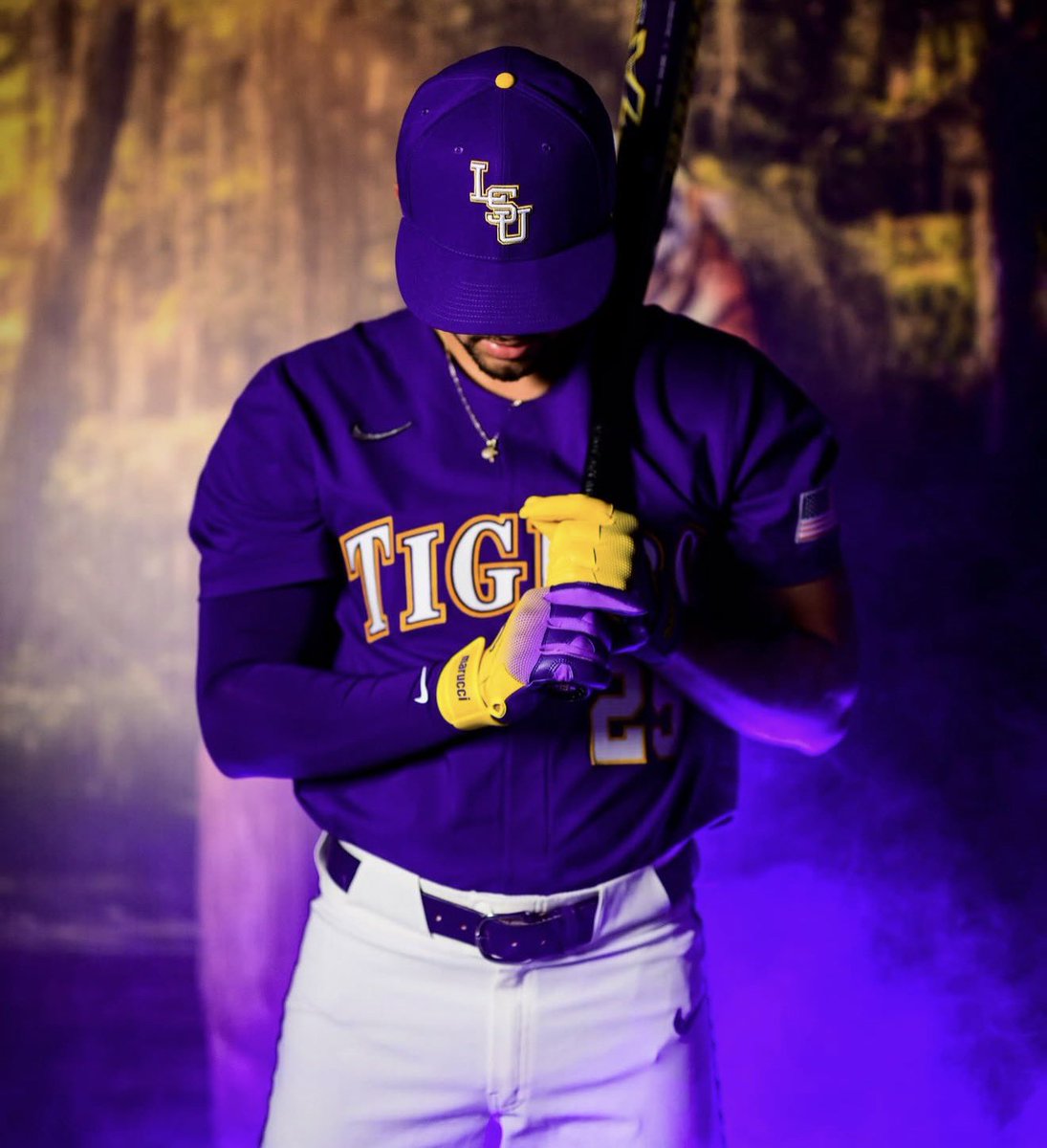 znagy20's tweet photo. BREAKING: #LSU has landed a commitment from Oregon outfielder Angel Laya.

Laya’s .296/.396/.538 slash line for a .934 OPS + 14 homers placed him as a Freshman All-American in 2026.

Jay Johnson and Co. ink one of the top prospects remaining in the Transfer Portal.

Massive. https://t.co/EFpbWzs8Ew