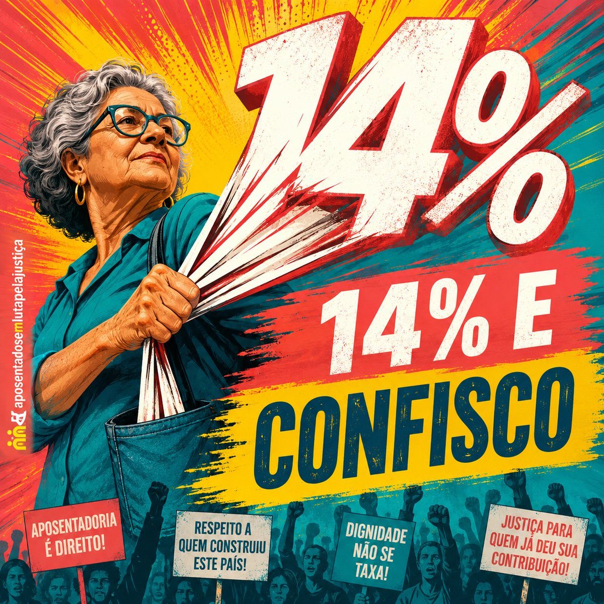 SueliApt's tweet photo. "Não há equidade com 14% confiscados. Devolvam os autos e votem logo a inconstitucionalidade do art 149. 
@STF_oficial
@gilmarmendes
@ICLNoticias
Alexandre de Moraes
LULA PELO BRASIL
#LulaNoCoraçãoDoPovo
Fora Confisco Justiça Já
Ministro Fachin Paute ADI 6254
#AposentadoriaJusta" https://t.co/tKWmlytrAU