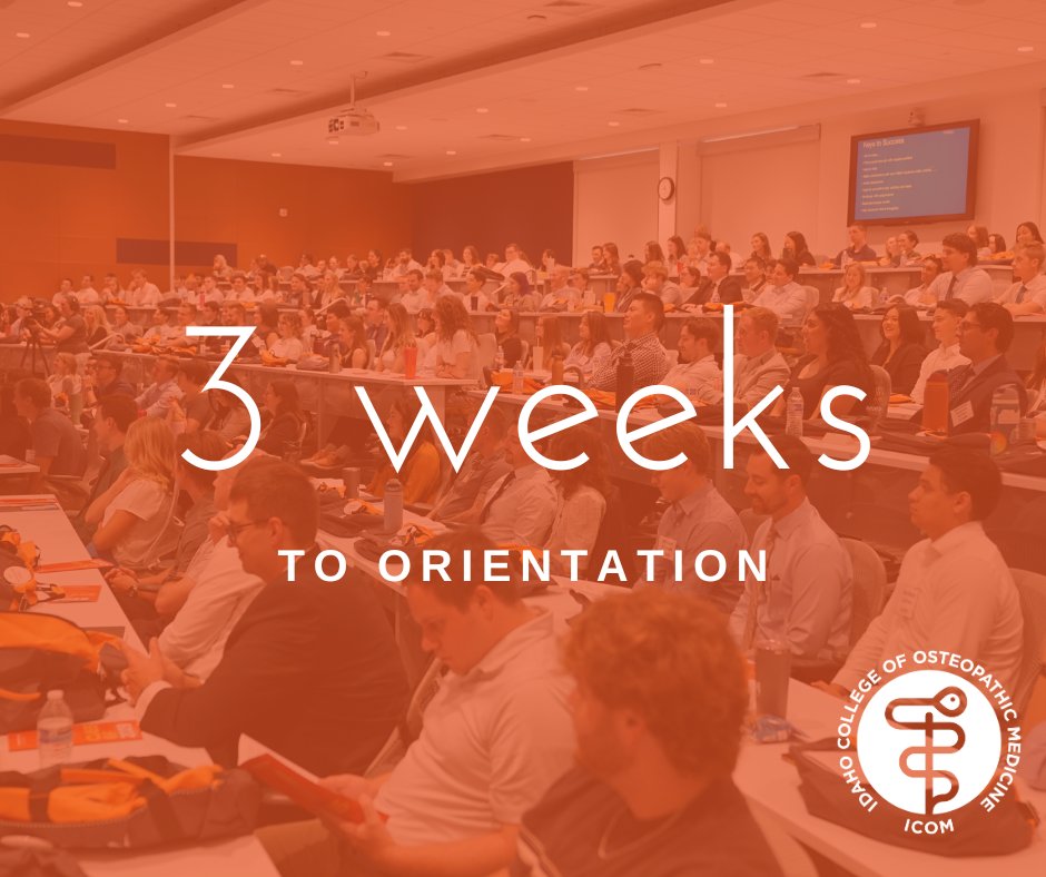 idahocom's tweet photo. Three weeks until your next chapter begins! 🧡

#IdahoCOM #ICOM #ICOM2030 #ChooseDO https://t.co/7ilfO3N8Px