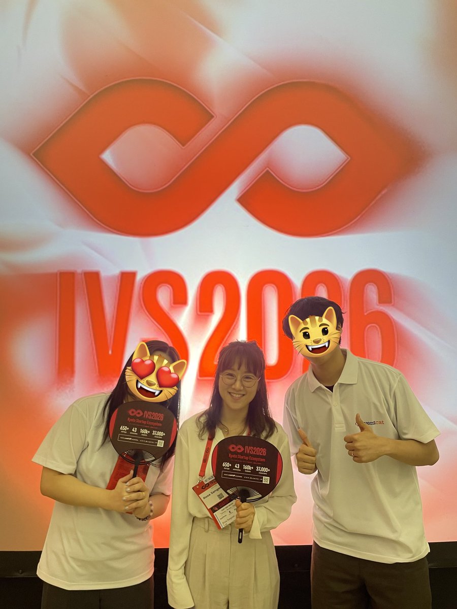 EventCAT_XL8_jp's tweet photo. IVS3日間どうもありがとうございました😻 とても実りのある1日になりました✨
オンラインミーティングやイベントでAI通訳をご検討中のかた、ぜひぜひご連絡ください💌
#IVS2026 #IVSKYOTO https://t.co/taeaKPXIdO