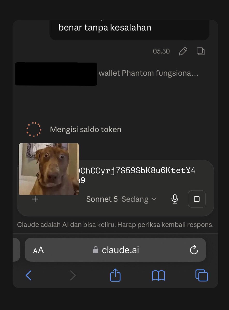 devarhl's tweet photo. Apakah saya berhasil memaksa claude untuk mengirimkan uang? Apa ini legal? #Claudeai #cryptocurrency #Grok https://t.co/K5gKOqrmUp