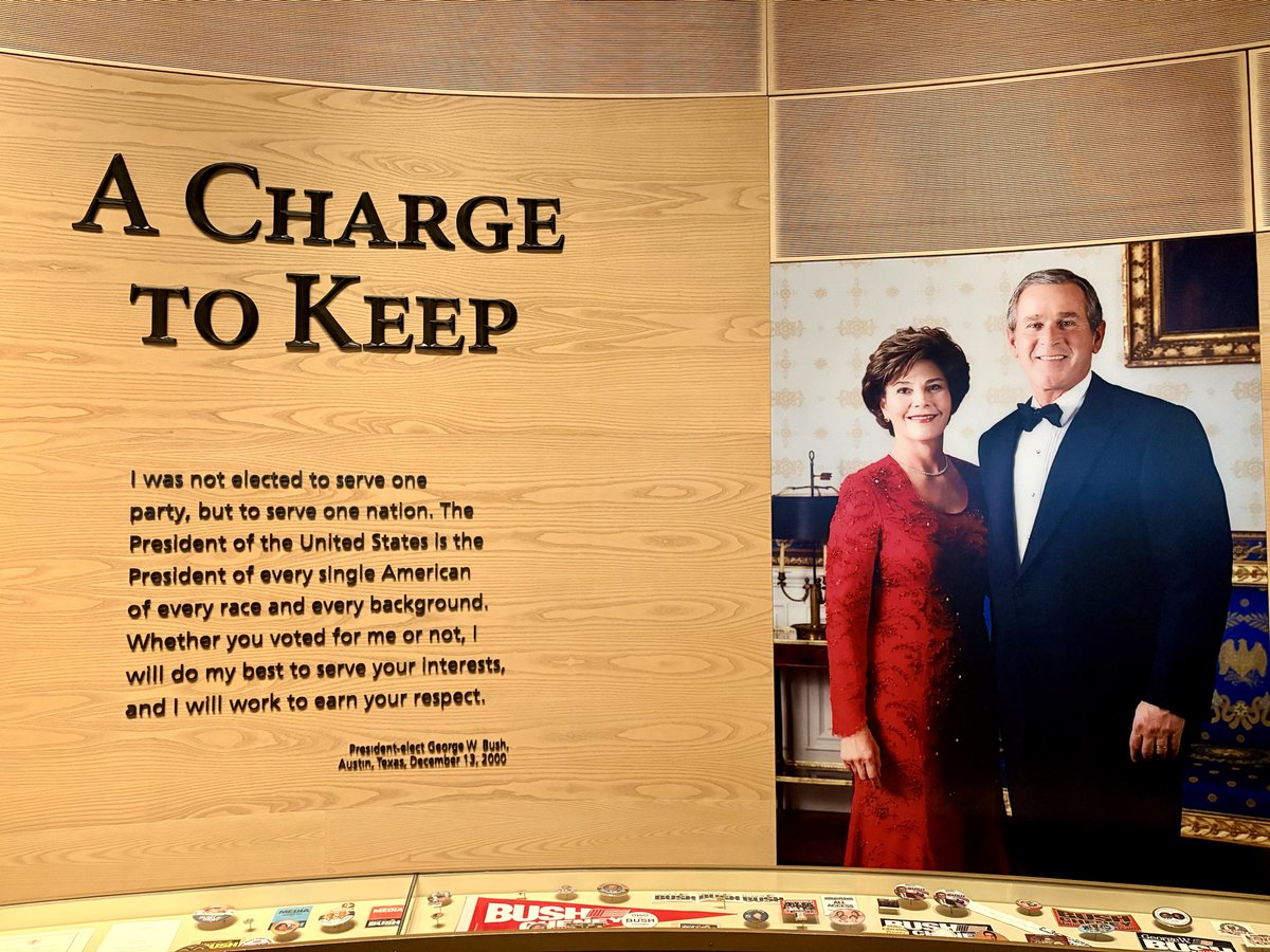 flyboy19901's tweet photo. @Ferndiggity I spent the day with my wife at the GWB Library. His comments about the magnitude of the office and the non-partisan nature therein, really struck me. https://t.co/HW6FaUnZrW