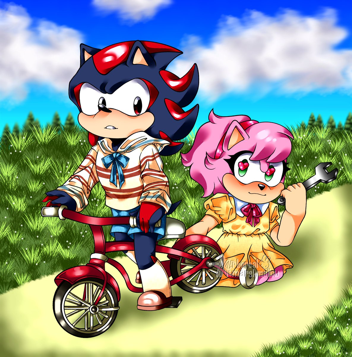 marshmallow2625's tweet photo. 𝑰 𝒍𝒐𝒗𝒆 𝒆𝒗𝒆𝒓𝒚𝒕𝒉𝒊𝒏𝒈 𝒚𝒐𝒖 𝒅𝒐 <𝟑 .ᐟ
(Late) Day 7 #shadamyweek : Crossover
🌷Training Wheels - Melanie Martinez
#AmyRose #ShadowTheHedgehog #ShadamyWeek2026 #art #fanart #SONIC #sonicartist #amyrosefanart #shadamy https://t.co/ddkFsprScc