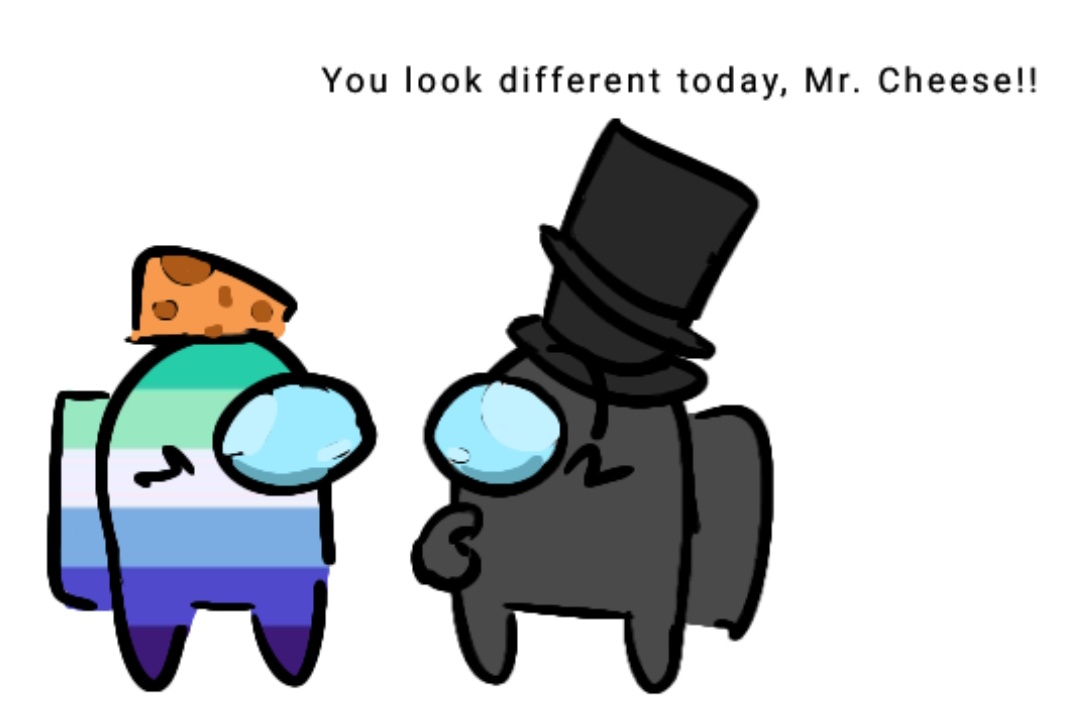 BillCipherMpreg's tweet photo. This is my Gentlecheese fanart (I did not colorpick the colors for this) #amonguslogic #Gentlecheese #gametoons https://t.co/YDvMbuqz6M