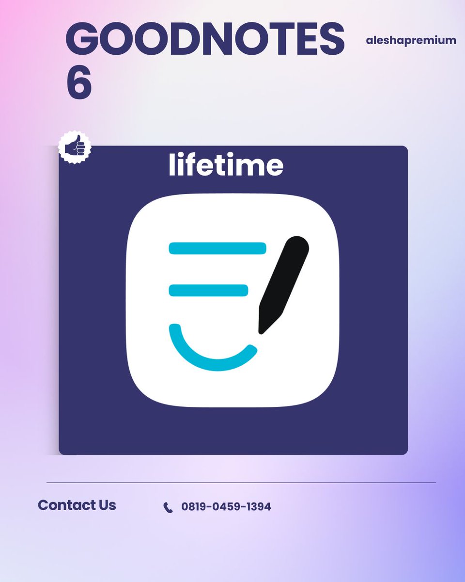 dendenaat's tweet photo. Ready goodnotes 6 ios
ᝰ.ᐟ price: lifetime  ─.✦ 20.000 

𓋰 andro &amp; ios
𓋰 2k testi cek bio
𓋰 admin fastrepon 
➡️ BERGARANSI

╰┈➤ order https://t.co/1uuPr32TCA

#zonauang #bealanja #zonajajan https://t.co/P0DVoz7ASB