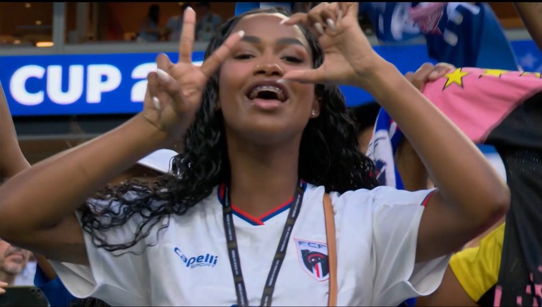 Judealha's tweet photo. 📸 This Cape Verde fan’s joy after the goal is priceless! https://t.co/thM6PCalQt