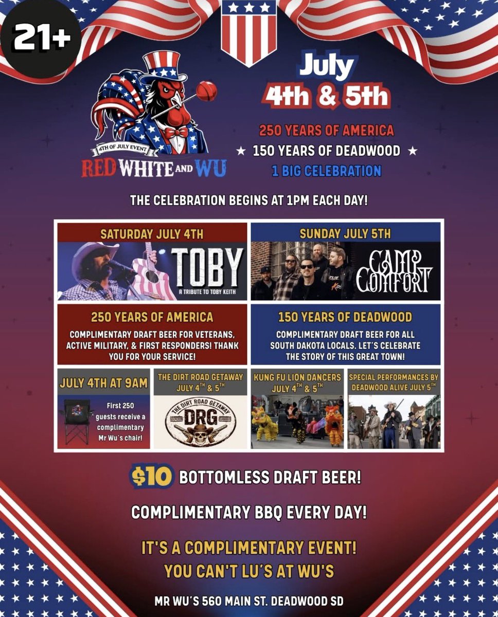 brhamm93's tweet photo. @realDonaldTrump Check out this 4th of July Celebration in South Dakota!!! Free beer for veterans and military https://t.co/VtJvalRBAe