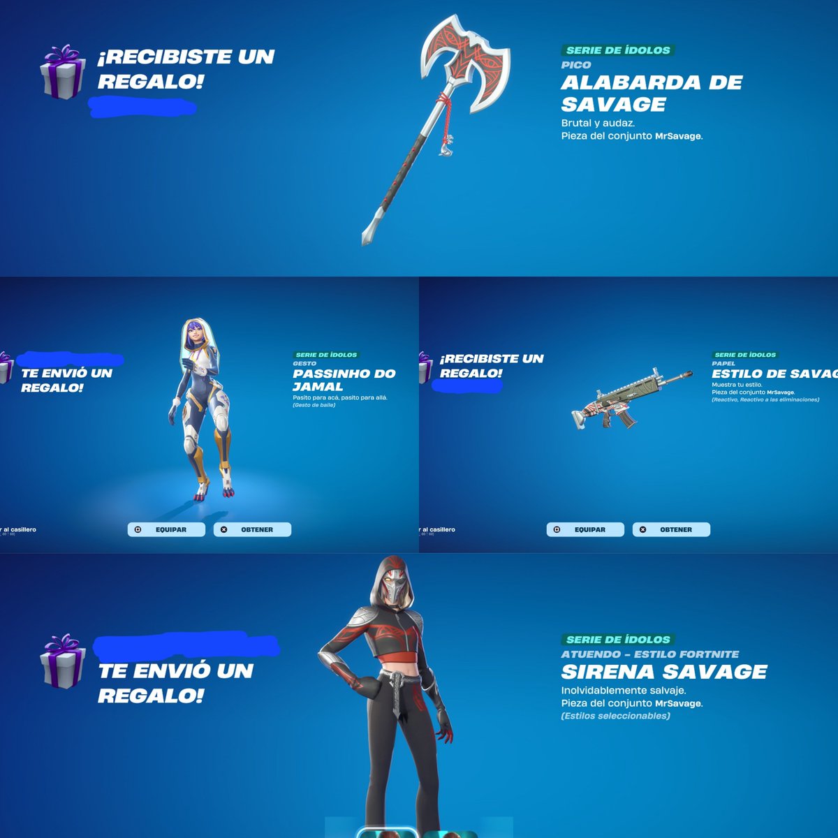 AlecsRefresh's tweet photo. todo el lote de MrSavage + 2 emotes comprados con código Nanuchis 🔥 https://t.co/chqnV9O8J2