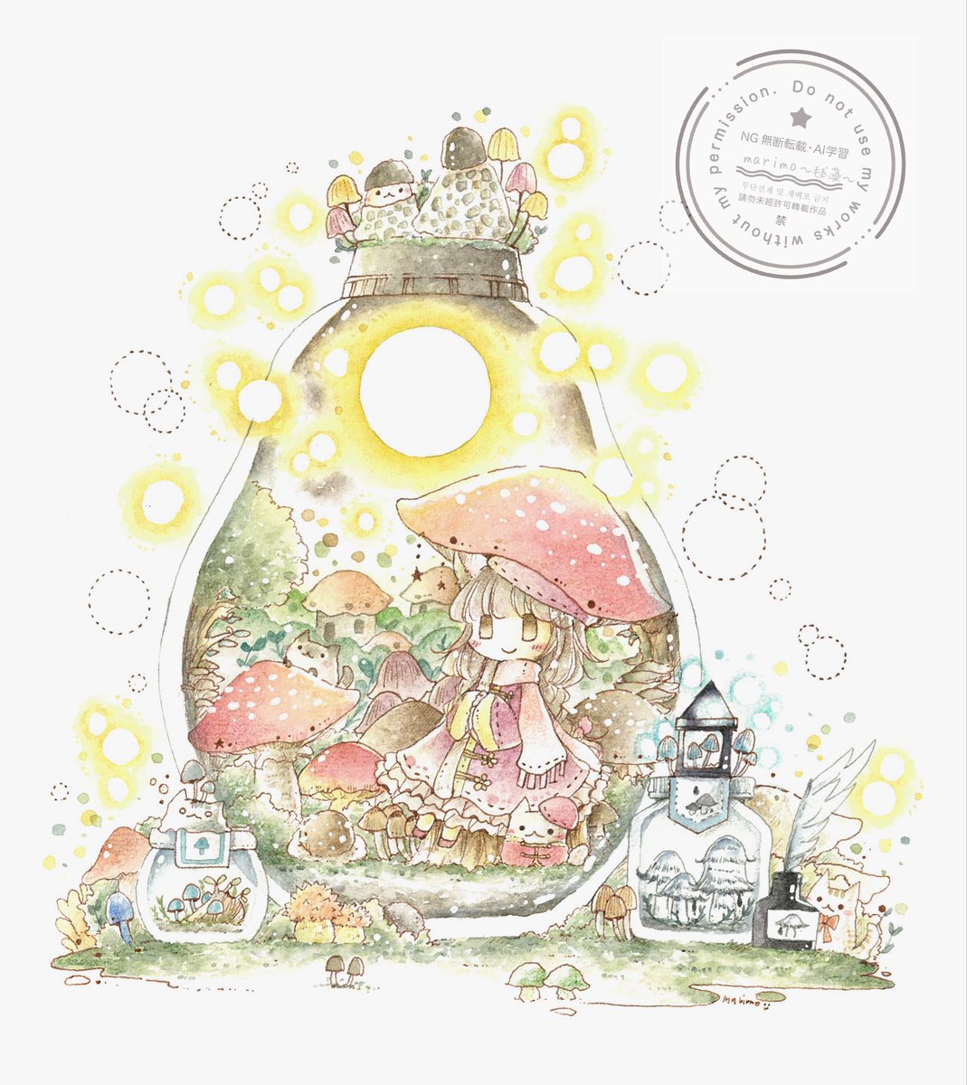 きのこがいっぱい！🍄 『きのこに魅せられて』展示作品 #きのこに魅せ