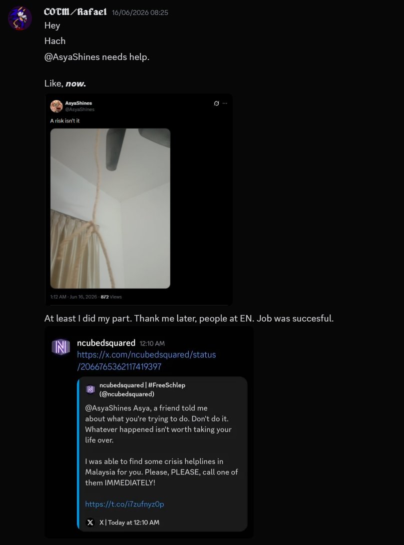 AsyaShines's tweet photo. He messaged my bf tryna "save" me then gloats about "helping" 
MOTM if you're reading this my bf literally said in vc that he would beat you sensely and spit on your face for doing this shit during my attempts. Fuck you. Stop messaging him https://t.co/chVzfhereP