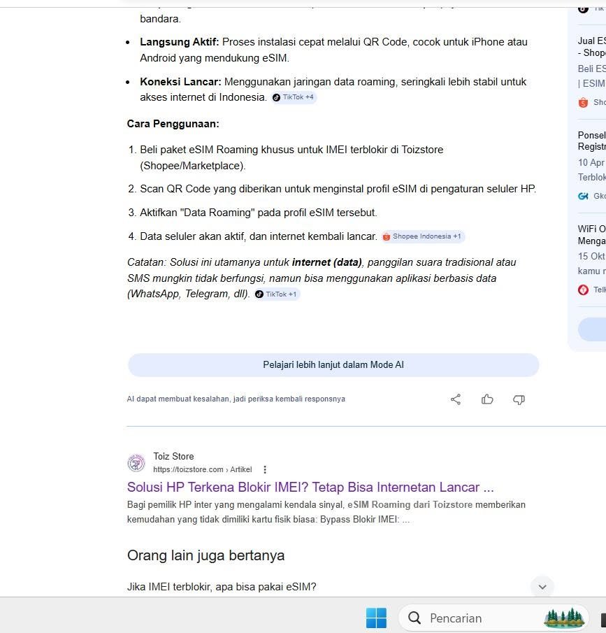 Toizstore's tweet photo. Tips &amp; Trick nih buat pengguna iPhone Inter Imei Ke blokir, Jangan unblok imei dulu cukup pancing pake eSim roaming Murah cuman 15 Ribu seharga mie Ayam https://t.co/tj3eVkCO3E #iphone #iPhoneinter https://t.co/pmBKAJXpEp