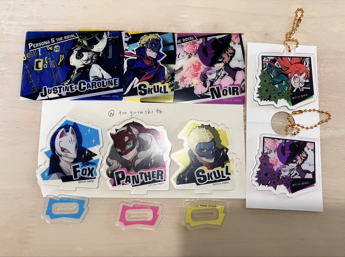 toogarashi46's tweet photo. 【交換】ペルソナ P5R コレクションカード コレカ アクスタ アクキー ペルソナ5 ダイソー セリア

求:カード 双葉 春＞かすみ 
     アクキー ヴァイオレット＞モナ ジョーカー
     アクスタ ジョーカー＞モナ
各種一個ずつ

譲:画像 基本1⇄1   異種◎

検索からも歓迎です！よろしくお願いします🙇 https://t.co/czON5tiPEV