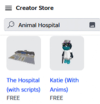 ProSluggy's tweet photo. Why is it when I looks up "Animal Hospital" in Roblox Studio, it brings up Katie from Piggy? #roblox #animalhospital https://t.co/nCKa7Eq2IK