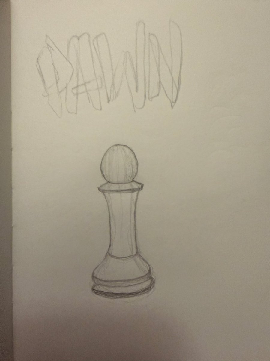 justsomeguy's tweet photo. Been a minute since I’ve posted a drawing.   Quick 5 minute pawn chess piece. https://t.co/vJzjVmgkgV