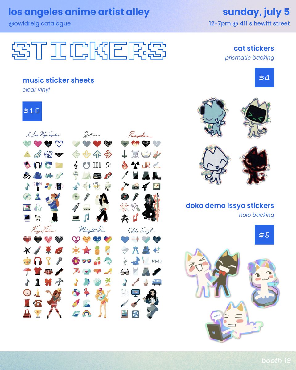 owldreig's tweet photo. i’m tabling at this event on sunday!!! find me from 12-7pm in booth 19, here is my catalogue and there’s more event info in the organizer’s partiful :D https://t.co/NojWHAkrlZ