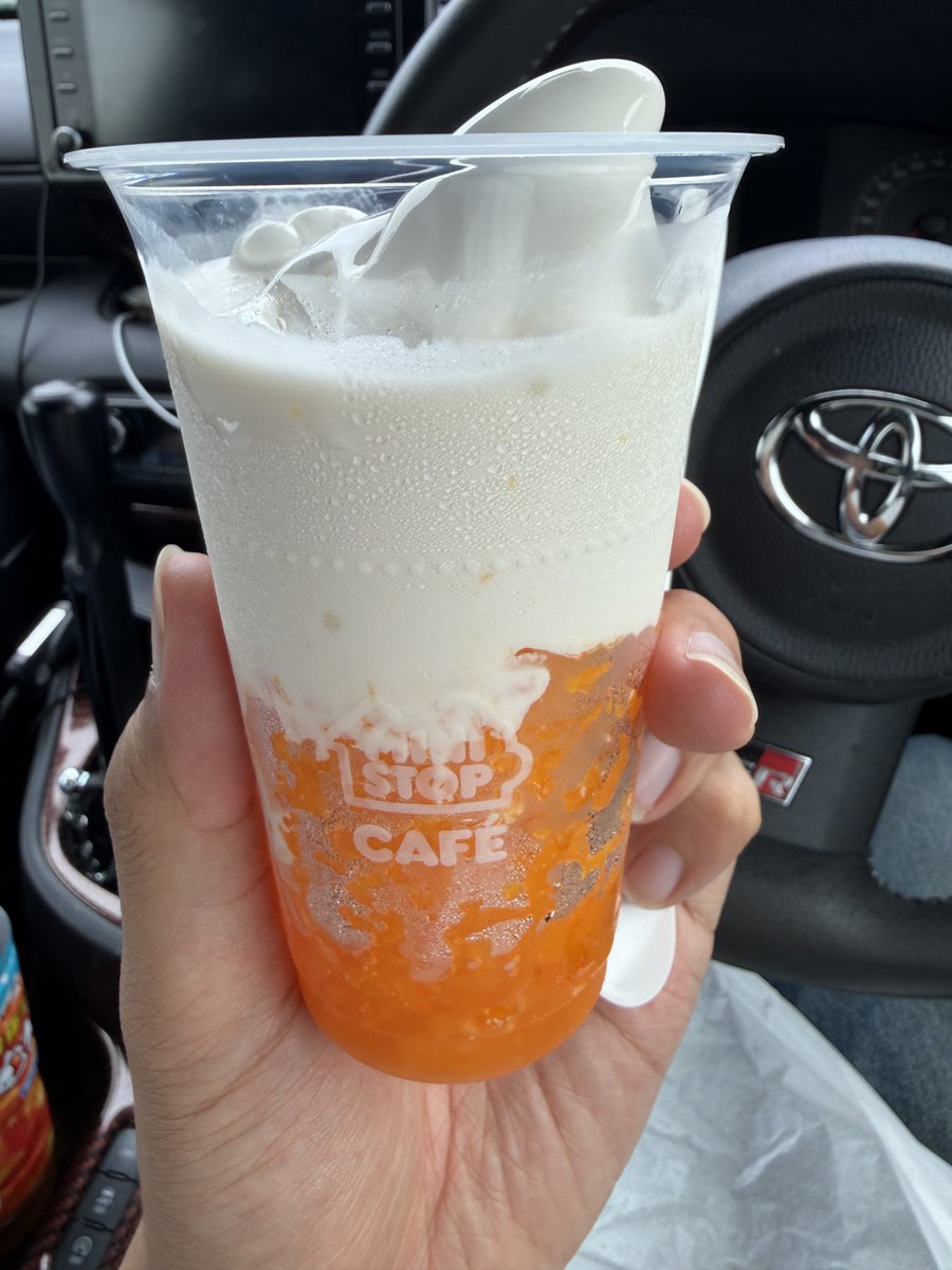 tyarin_gry's tweet photo. ミニストップさんで
ホットドッグと
ハロハロ果実氷温州みかん😋
さて、ぼちぼち西に向かいますか https://t.co/wHth0VLcX7