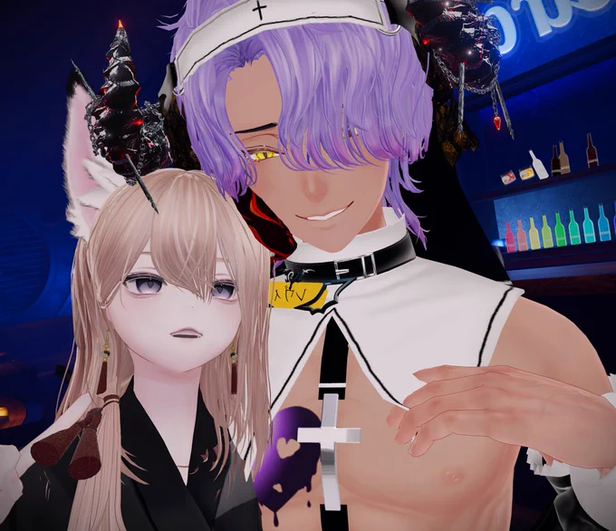 6/29 突発!インキュバスバーイベ!ミニラストロワール行ってきました!いつもとは違って時間制限なくたっぷり濃厚なとろとろの1時間を過ごせて最高だった!カルーアミルクのカルーア抜きやビールがいろんなところから飲めるというというご褒美付き!また行きます! #VRC_Lustroir