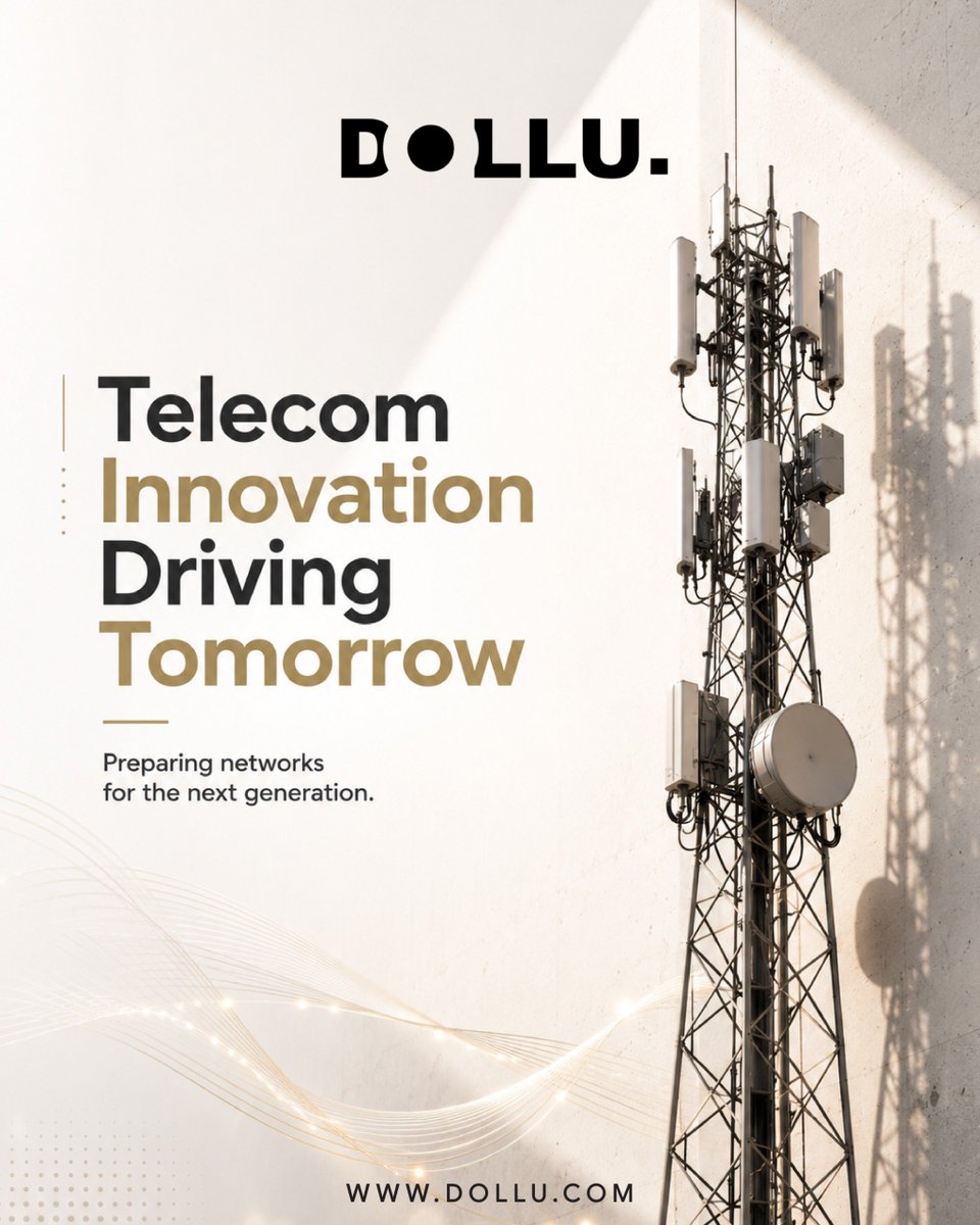 dollulimited's tweet photo. The future belongs to networks that are built to evolve. 📡

At DOLLU, we're preparing the next generation of telecom infrastructure with smarter, faster, and more reliable connectivity.

Because tomorrow's innovation starts with today's network.

#Telecom #5G #Innovation #Connectivity #Technology #DOLLU