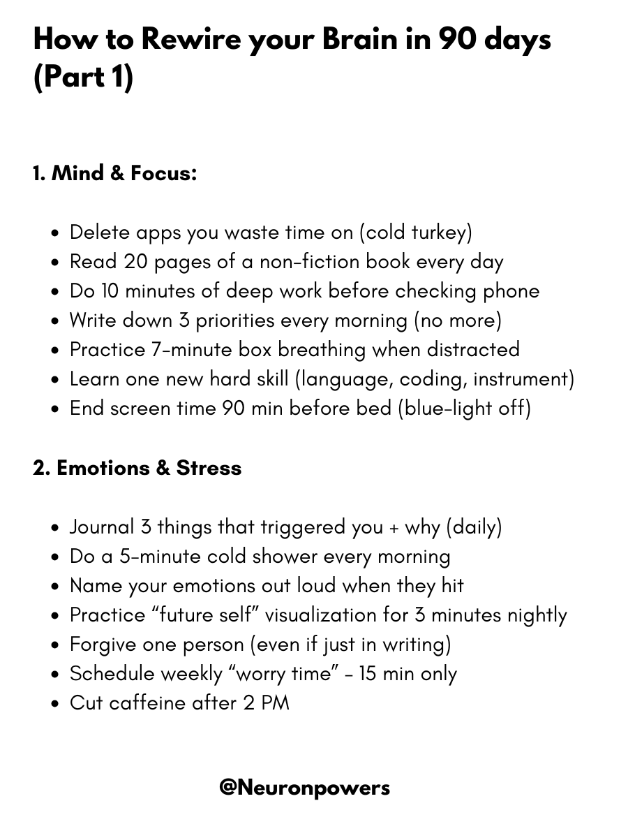 neuronpowers's tweet photo. How to rewire your brain in 90 days https://t.co/DWZXojGxTU
