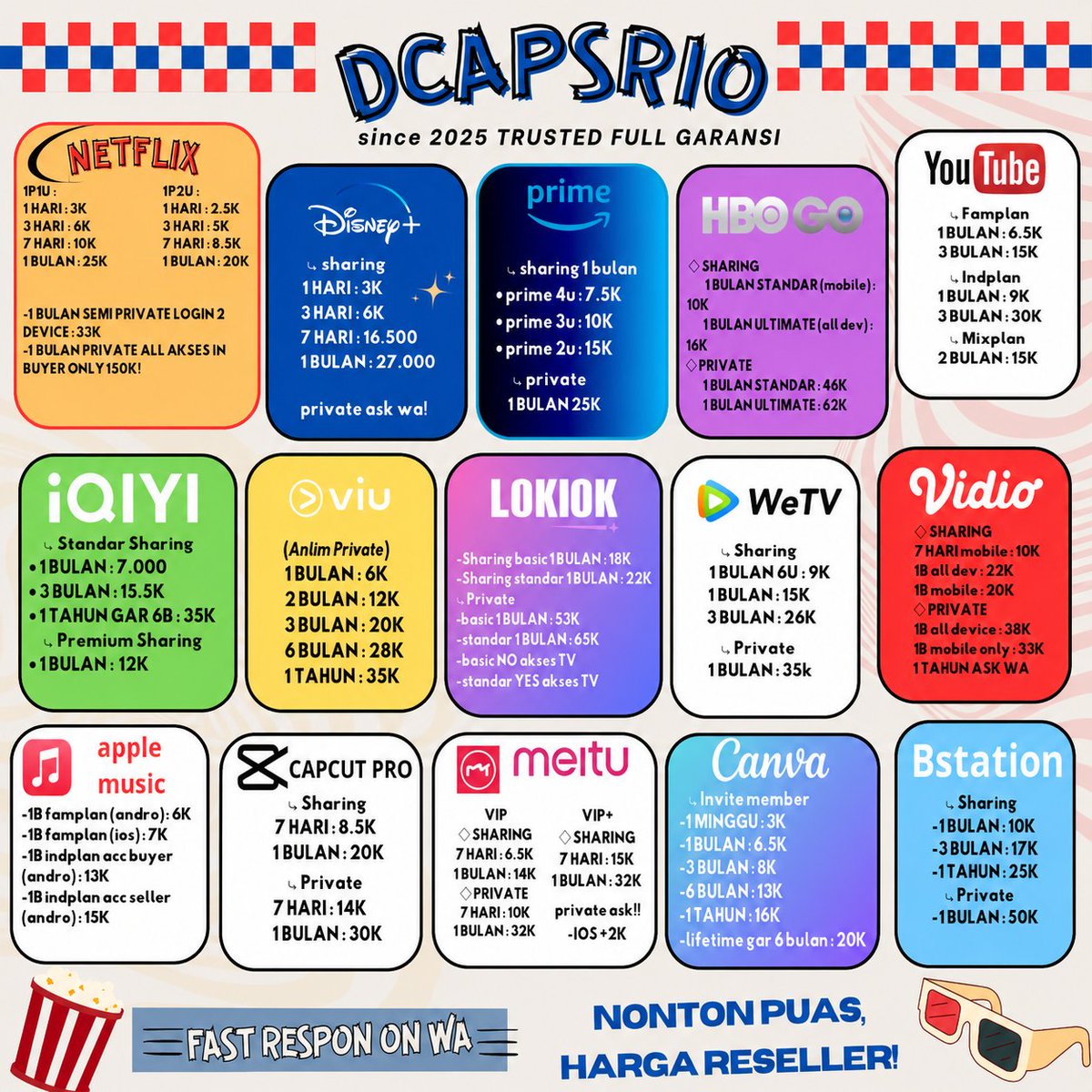 Meegadeath's tweet photo. ALL APP PREM READYYY😎
FAST RESPON‼️ 
HARGA RESS‼️
☎️ https://t.co/KvYLDRmscz (mt after dm)

NETFLIX DISNEY PRIME HBO GO YOUTUBE IQIYI VIU LOKLOK WETV VIDIO APPMUS CAPCUT MEITU CANVA BSTATION CHATGPT GEMINI PERPLEXITY SUPERGROK CLAUDE #zonauang #zonaba #zonajajan #bealanja https://t.co/6z1hZ2UVc2