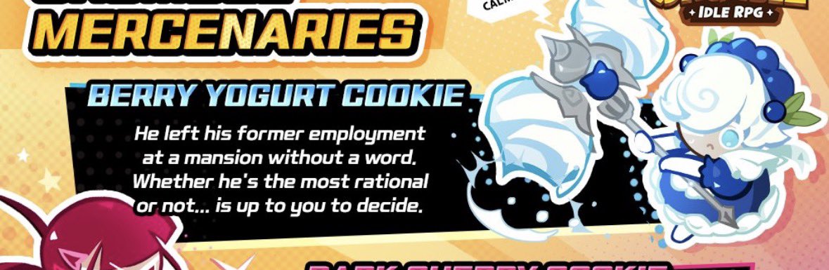 SNEASLER's tweet photo. berry yogurt’s japanese and korean bios both mention he has anger issues but for some reason that’s just completely excluded from his english one. 😭 #cookierun #berryyogurtcookie https://t.co/0JwlWLVtSy