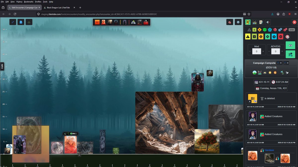 TheFateTide's tweet photo. New backdrop prototype design... welcome to the future of TTRPGs!  Happy 4th. https://t.co/APr7MC0yH2