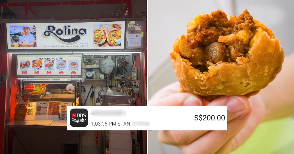 MothershipSG's tweet photo. Tanjong Pagar food stall looking for lady who paid S$200 instead of S$2 for 1 curry puff on Jun. 29 https://t.co/bRBFUcBcUa https://t.co/mmQQqIk5oh