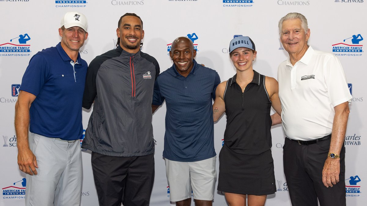 reelwavemedia's tweet photo. 2026 AmFam Champ photo selects (with Jordy Nelson, Jordan Love, Donald Driver, Caroline KK Harvey, Andy North, Miguel Ángel Jiménez, Steve Stricker, Ben Crane, and Darren Clarke) https://t.co/7m3kp6logz