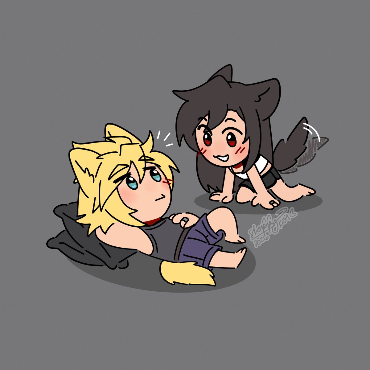 sheppykoi's tweet photo. Tiny Cuddles 🐺💞🐺

#cloti #ff7r https://t.co/pm4LP88ItB