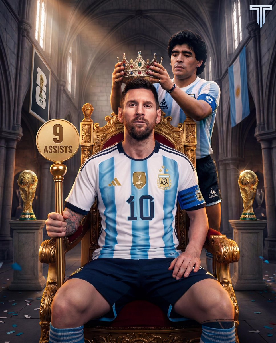 markklfc's tweet photo. Arsène wenger on Lionel Messi becoming the FIFA World Cup's all-time assist leader with 9 assists, surpassing Diego Maradona:

🗣️ “Breaking Diego Maradona's World Cup record is not something that happens by accident. It's something that only a truly extraordinary footballer can achieve. Today, Lionel Messi hasn't just broken a record he's rewritten one of the most sacred chapters in football history.

People always focus on his goals, but this record proves something even greater. Messi doesn't just finish games he creates them. He sees passes that no one else can imagine and turns impossible situations into unforgettable moments.

To surpass Maradona at a World Cup carries enormous weight. Maradona inspired a generation, and now Messi has carved out a legacy that stands on its own. This isn't about replacing a legend it's about becoming one in a different way.

Nine World Cup assists. Think about that. For nearly two decades, every opponent has known the danger he brings, yet nobody has been able to stop him from deciding matches on the biggest stage in football.

At this point, Messi is no longer competing with the players of today he's competing with history itself. Every World Cup match he plays becomes another masterpiece, every record he breaks pushes the limits of what we thought was possible. We are witnessing a career that future generations may never see again.”