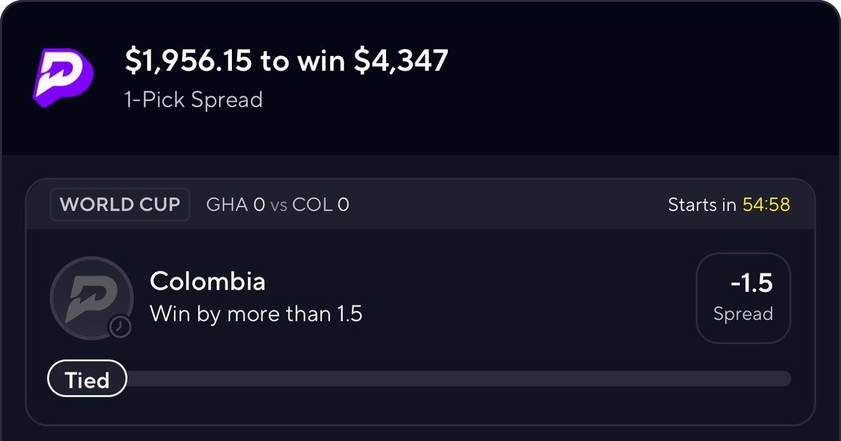 BookitWithTrent's tweet photo. COLOMBIA/GHANA GAME PREDICTION🇬🇭🇨🇴

SCORE: 2-0
UNDER 2.5
COLUMBIA -1.5

BEST PLAY: COLOMBIA -1.5

WE RIDE. 🇨🇴🇨🇴 https://t.co/o51L154uwW